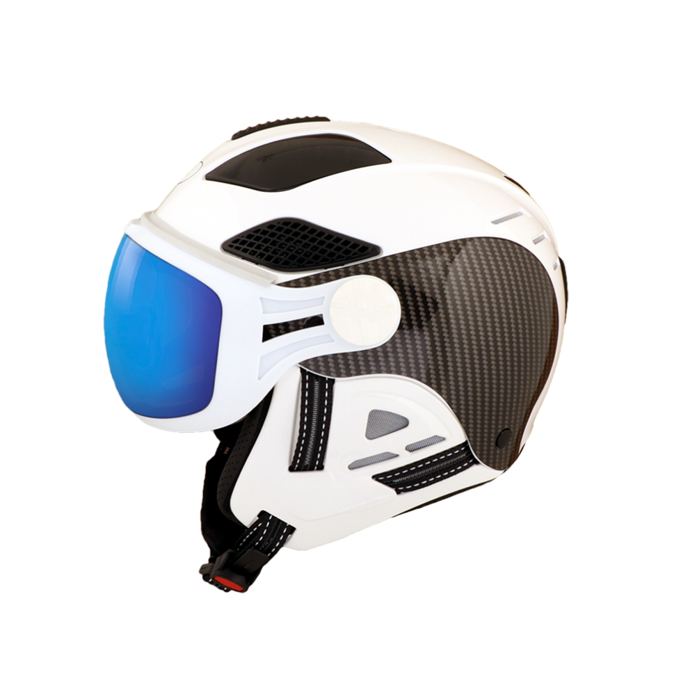 Casque Louna white carbone avec visiere photochromique