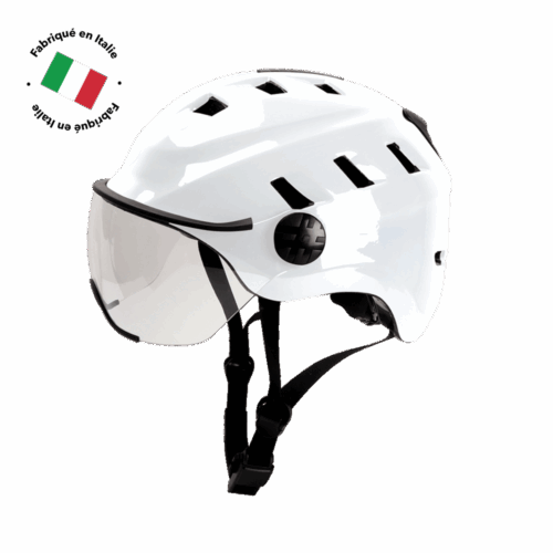 EDGE LED-fietshelm met vizier - WHITE