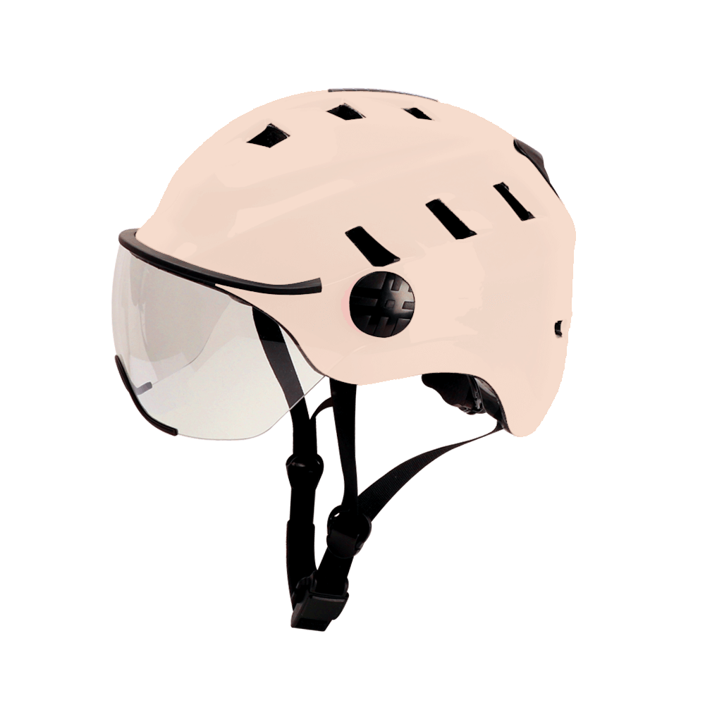 EDGE LED-fietshelm met vizier - ROSA